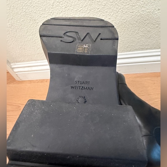 Stuart Weitzman Norah Lug Sole Ankle Boots Black Size 9.5 - Picture 8 of 13